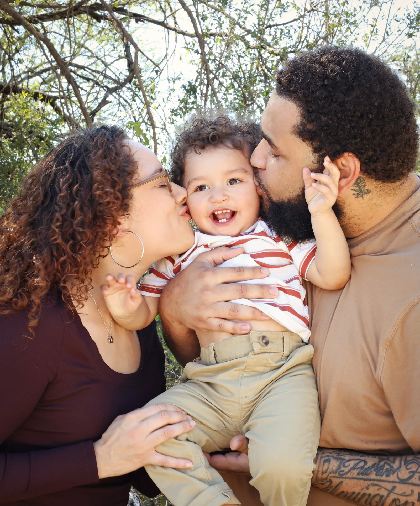 Family portrait outdoors