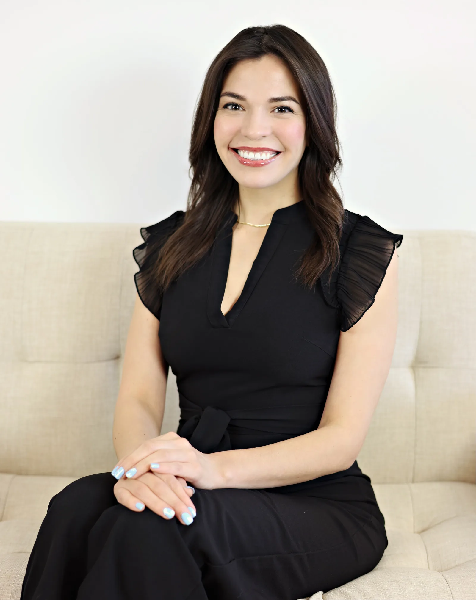 Professional portrait of a woman in an office setting