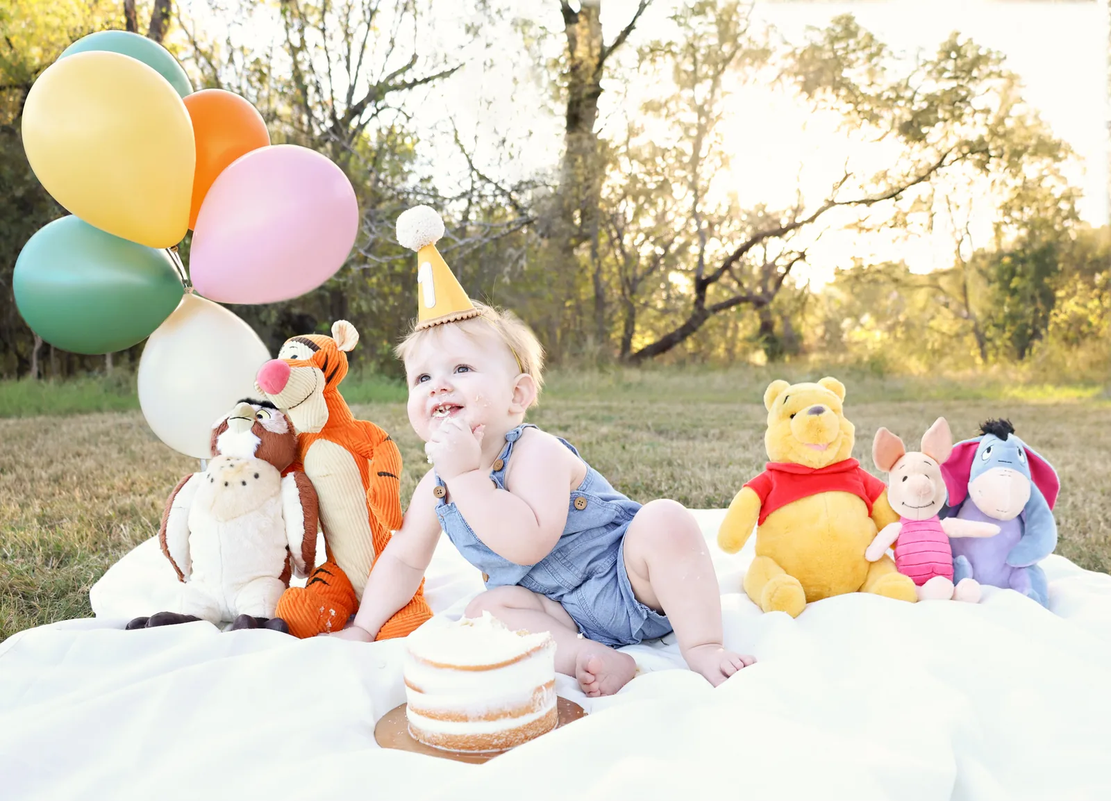 Infant outdoors at a party